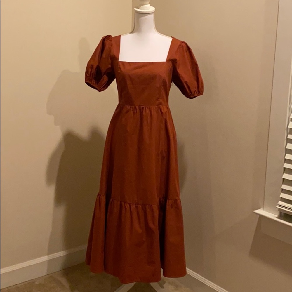 Rust colored MIDI Dress